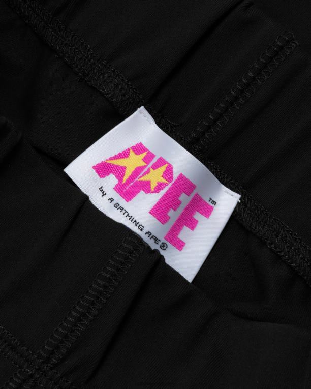 pantalones cortos ajustados mujer A Bathing Ape 00RH941 negro