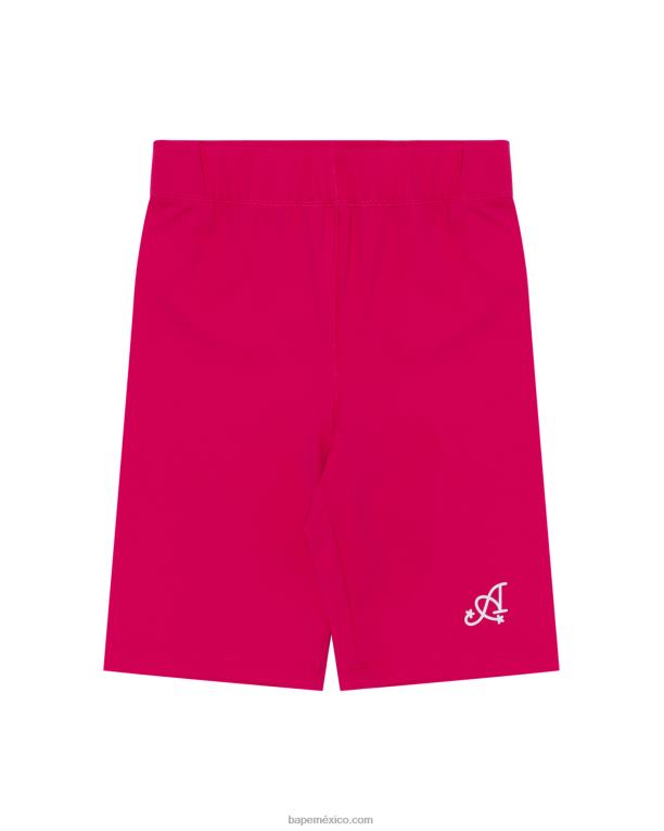 pantalones cortos ajustados mujer A Bathing Ape 00RH942 rosa carmín