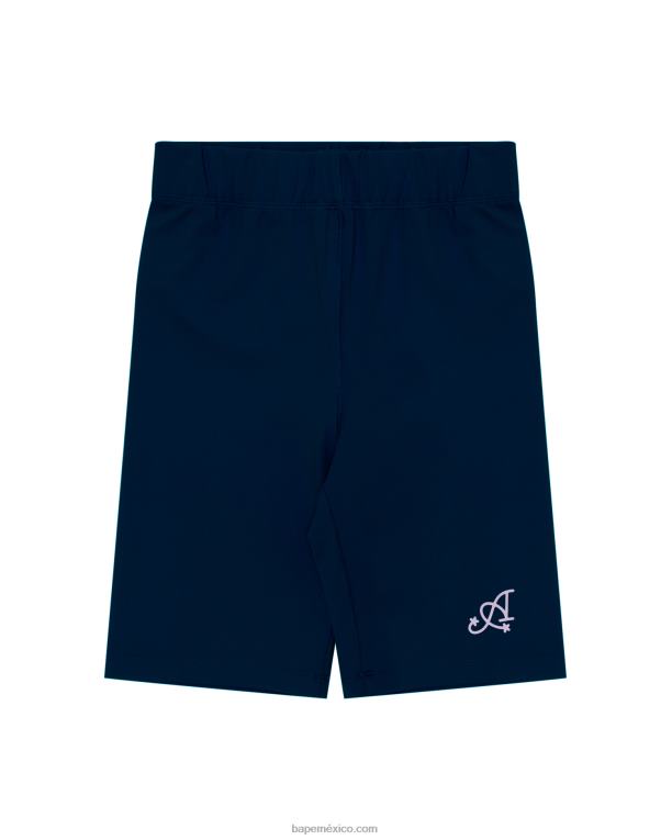 pantalones cortos ajustados mujer A Bathing Ape 00RH943 Azul marino