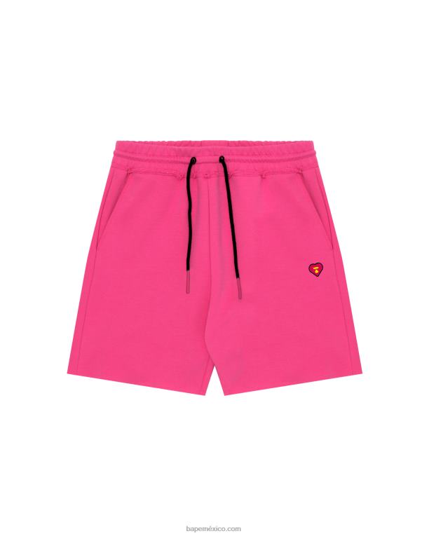 pantalones cortos de chándal mujer A Bathing Ape 00RH1044 rosa