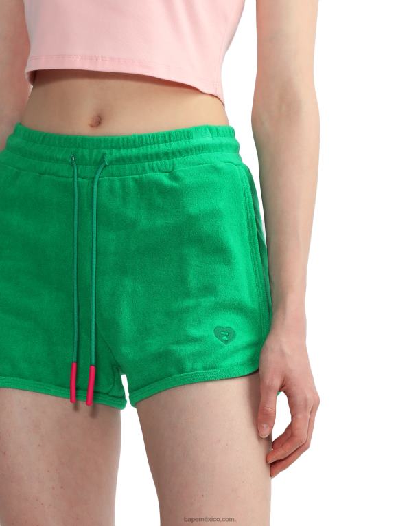 shorts deportivos de toalla mujer A Bathing Ape 00RH829 Esmeralda