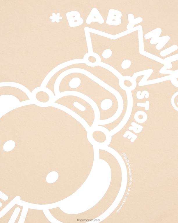 camiseta baby milo boxy fit mujer A Bathing Ape 00RH849 beige