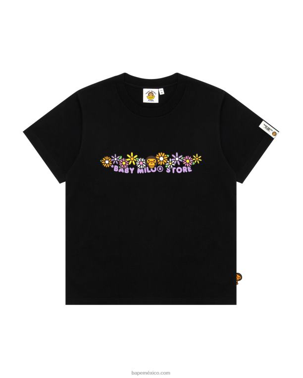 camiseta baby milo slim fit mujer A Bathing Ape 00RH810 negro