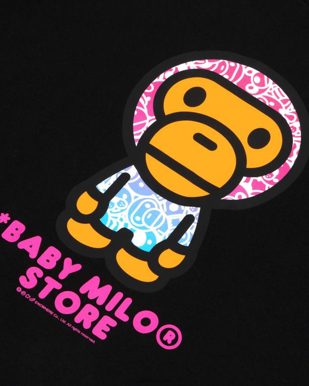 camiseta bebé milo mujer A Bathing Ape 00RH855 negro