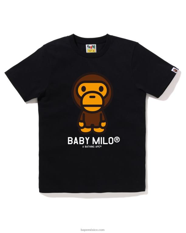 camiseta bebé milo mujer A Bathing Ape 00RH916 negro