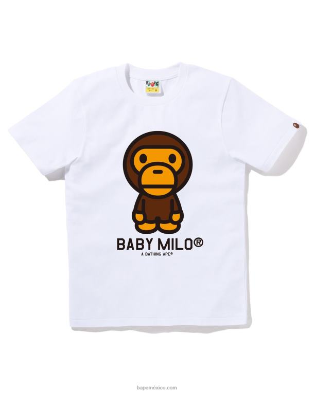 camiseta bebé milo mujer A Bathing Ape 00RH918 blanco