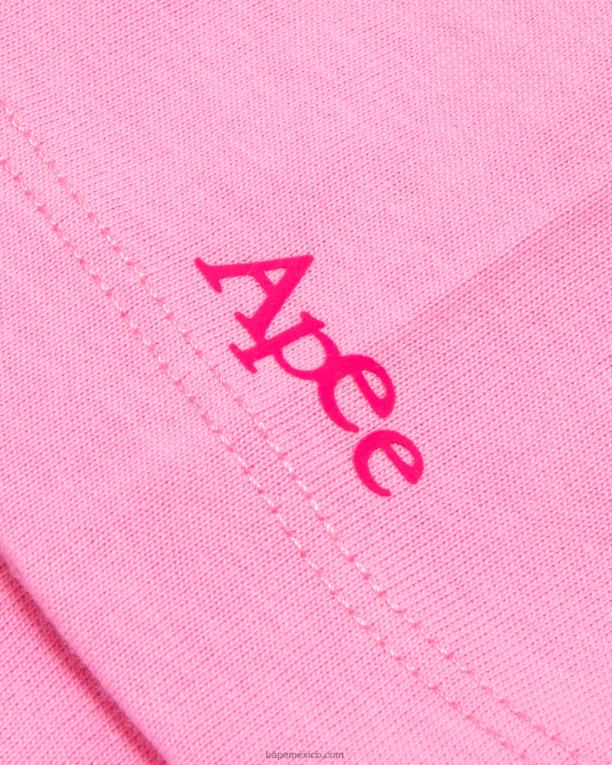 camiseta clásica mujer A Bathing Ape 00RH957 rosa