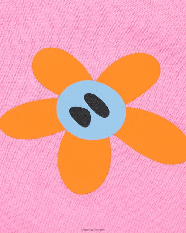 camiseta clásica mujer A Bathing Ape 00RH957 rosa