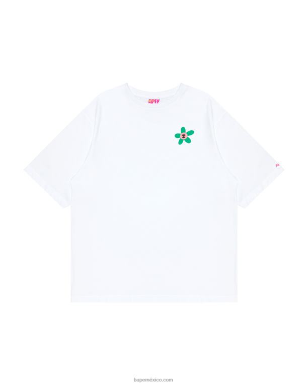 camiseta clásica mujer A Bathing Ape 00RH958 blanco blanqueado