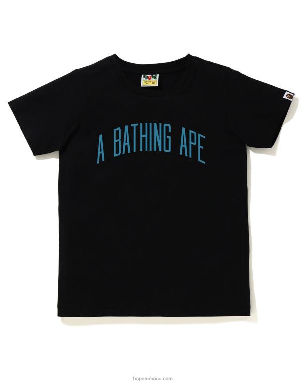 camiseta con letras mujer A Bathing Ape 00RH889 negro
