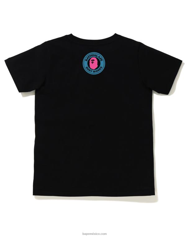 camiseta con letras mujer A Bathing Ape 00RH889 negro