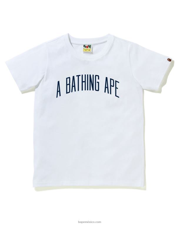 camiseta con letras mujer A Bathing Ape 00RH892 blanco