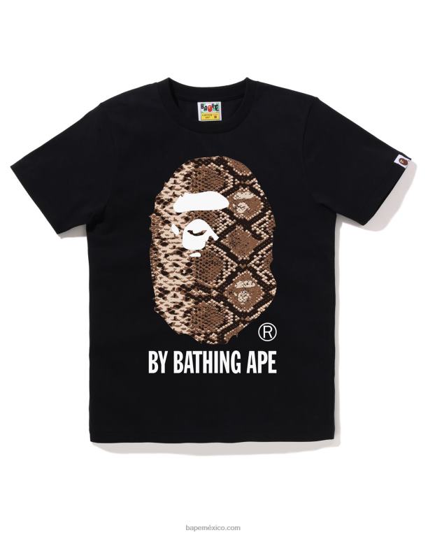 camiseta de serpiente mujer A Bathing Ape 00RH874 negro