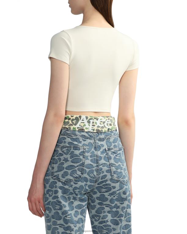 parte superior de anillo de metal en forma de corazón mujer A Bathing Ape 00RH840 de color crema