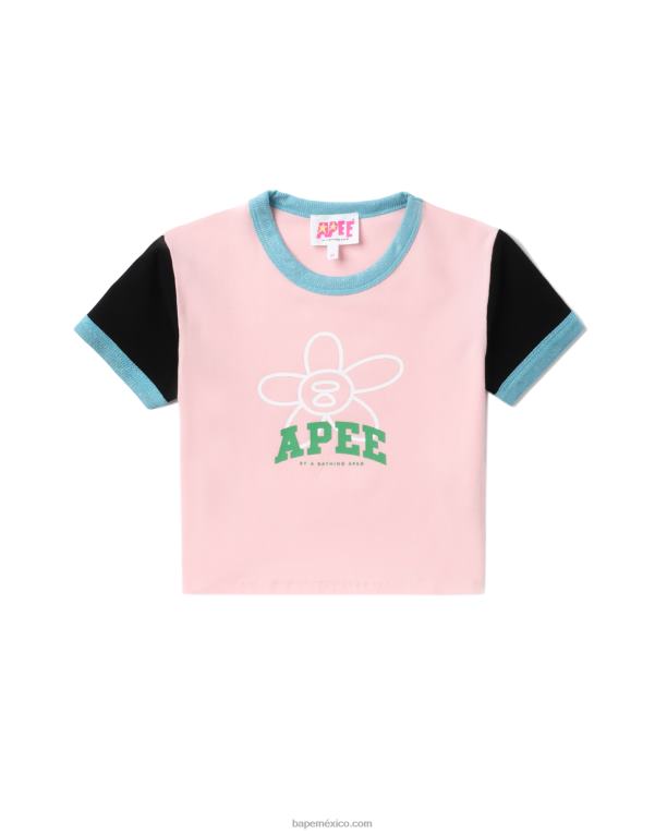 parte superior gráfica mujer A Bathing Ape 00RH801 rosa