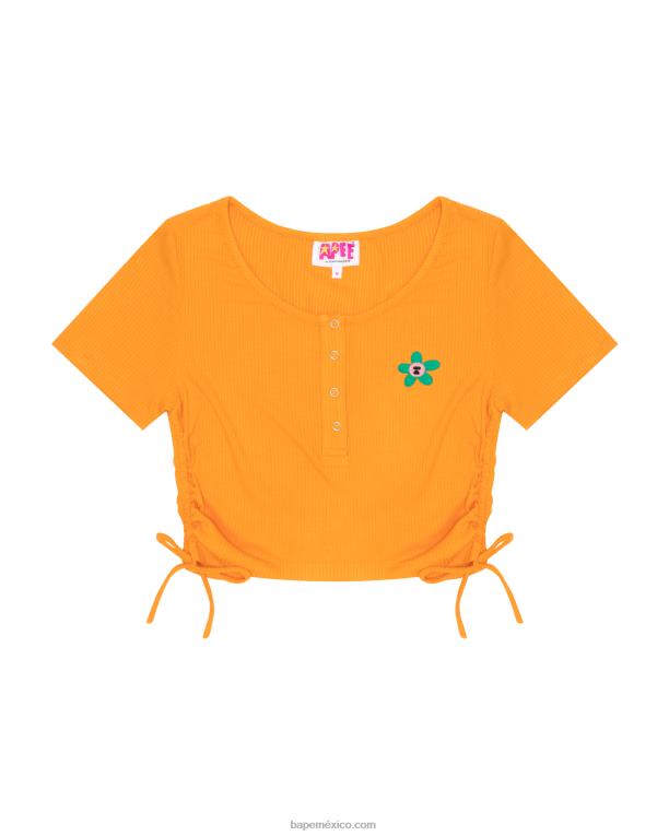 top corto con cordón y logo mujer A Bathing Ape 00RH934 naranja