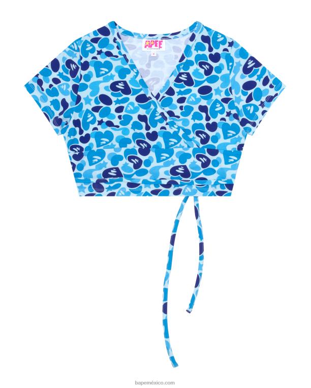 top estampado mujer A Bathing Ape 00RH936 azul