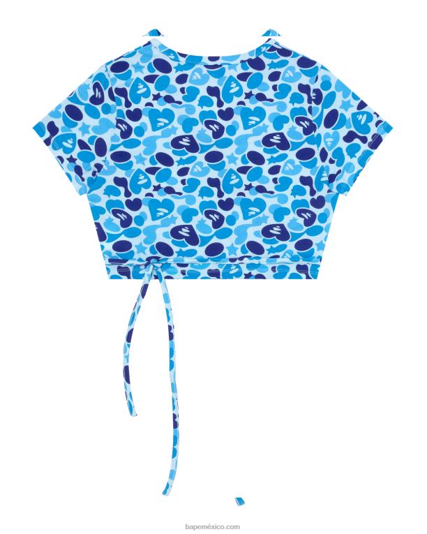 top estampado mujer A Bathing Ape 00RH936 azul