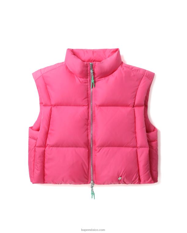 chaleco corto capitonado mujer A Bathing Ape 00RH795 rosa