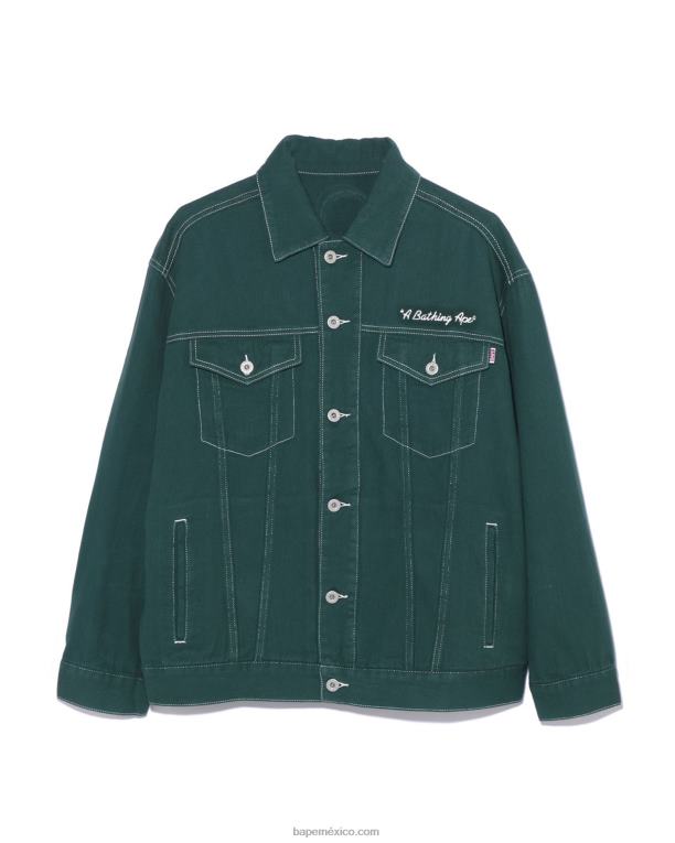 chamarra de sarga de color oversize Champion mujer A Bathing Ape 00RH911 selva profunda