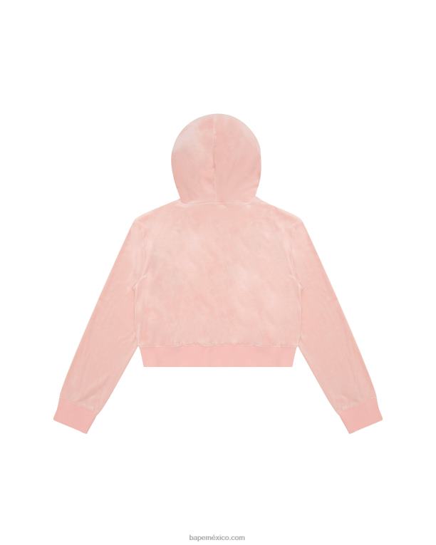 chaqueta de terciopelo mujer A Bathing Ape 00RH1051 rosa