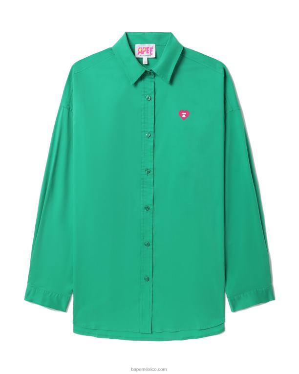 camisa de novio mujer A Bathing Ape 00RH833 Esmeralda