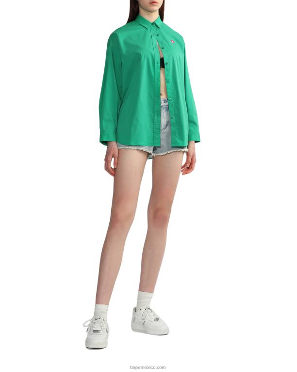 camisa de novio mujer A Bathing Ape 00RH833 Esmeralda