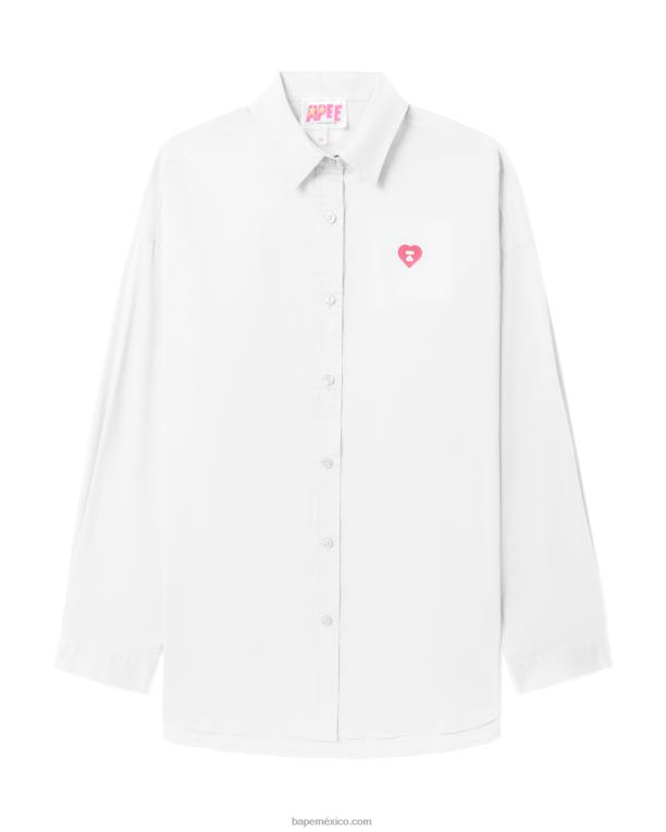 camisa de novio mujer A Bathing Ape 00RH834 blanco