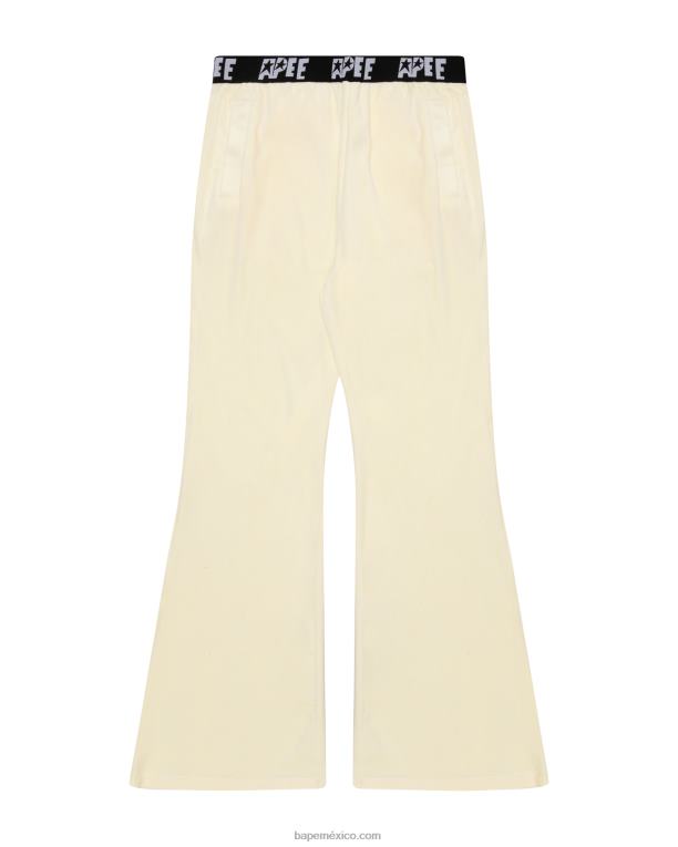 joggers de terciopelo mujer A Bathing Ape 00RH1041 blanco