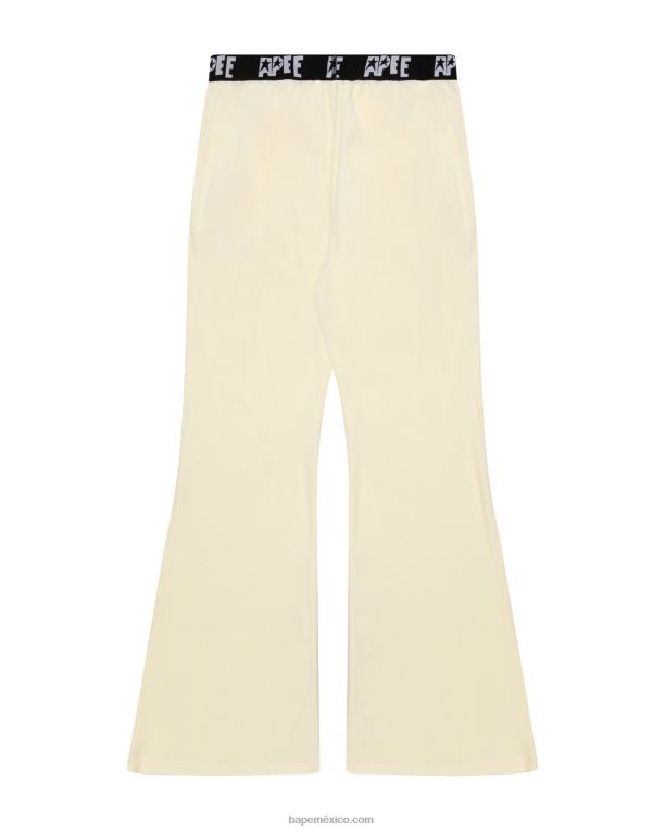 joggers de terciopelo mujer A Bathing Ape 00RH1041 blanco
