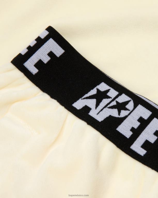 joggers de terciopelo mujer A Bathing Ape 00RH1041 blanco