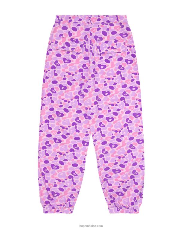 pantalones cargo estampados mujer A Bathing Ape 00RH950 Violeta