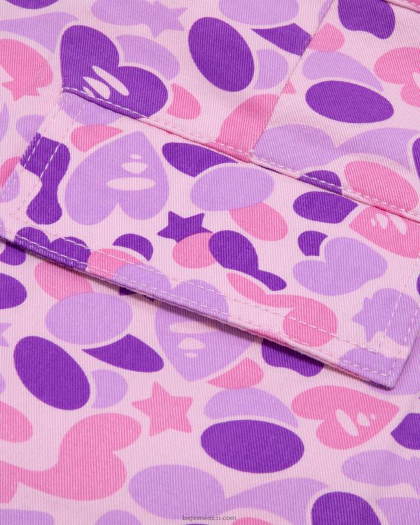 pantalones cargo estampados mujer A Bathing Ape 00RH950 Violeta