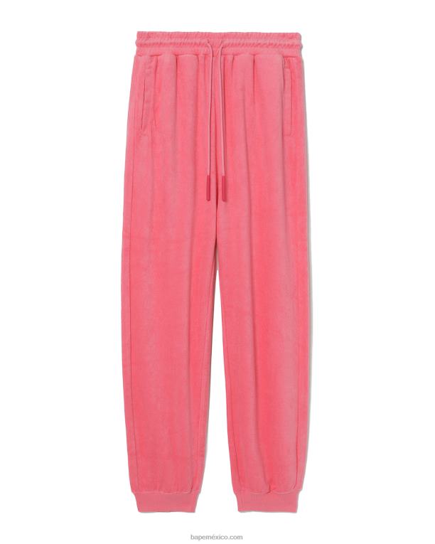 pantalones de chándal de toalla mujer A Bathing Ape 00RH842 rosa