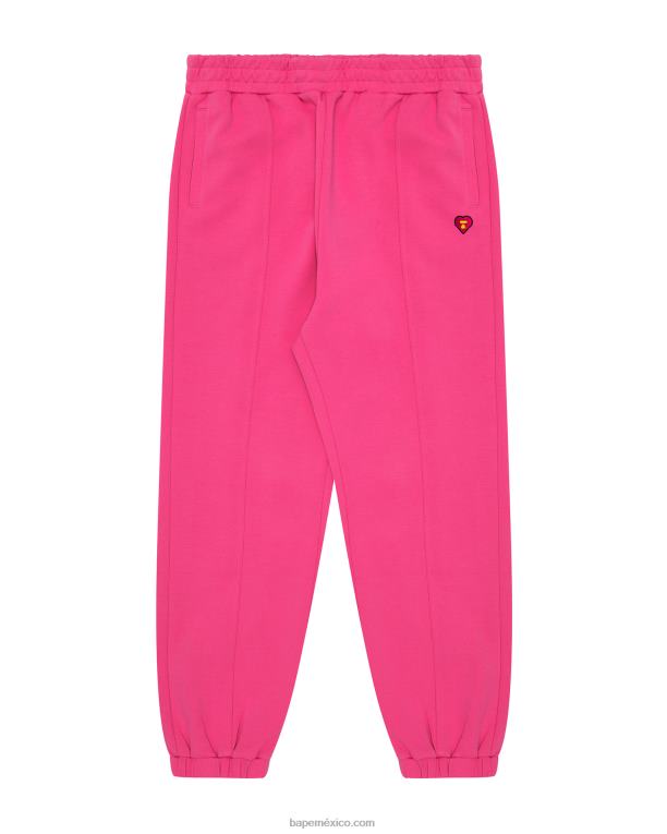 pantalones de la pista mujer A Bathing Ape 00RH1060 rosa