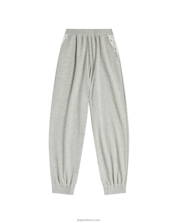 pantalones relajados mujer A Bathing Ape 00RH989 gris
