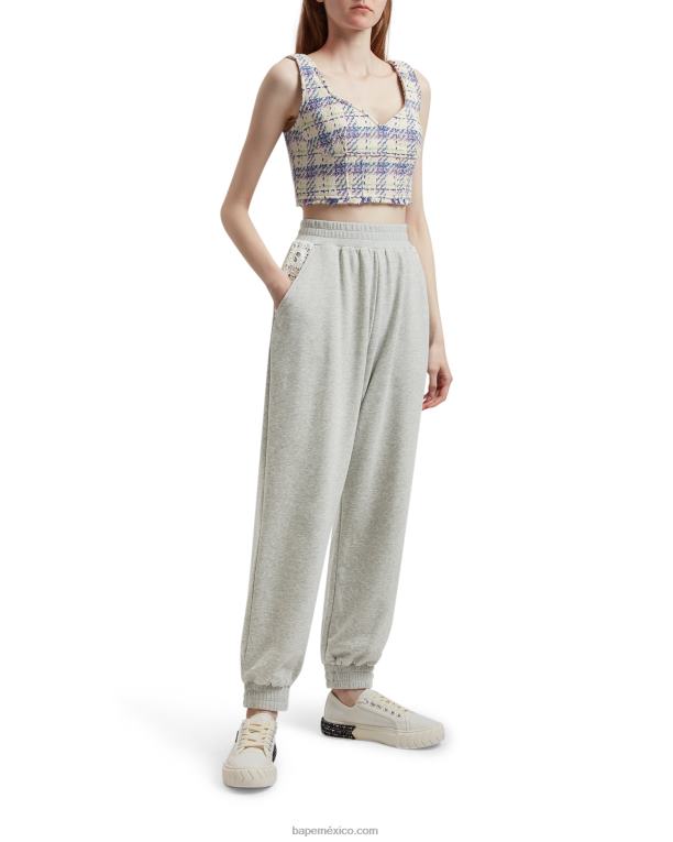 pantalones relajados mujer A Bathing Ape 00RH989 gris