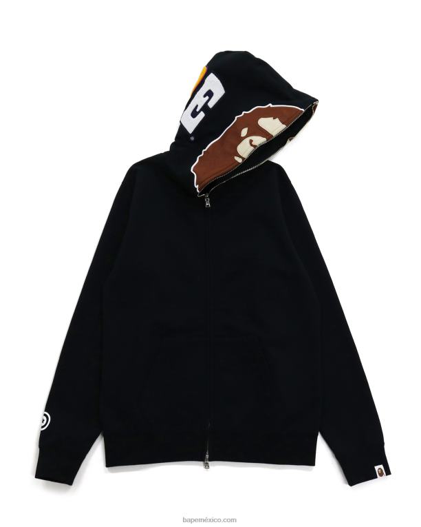 2nd sudadera con cremallera completa mujer A Bathing Ape 00RH1036 negro