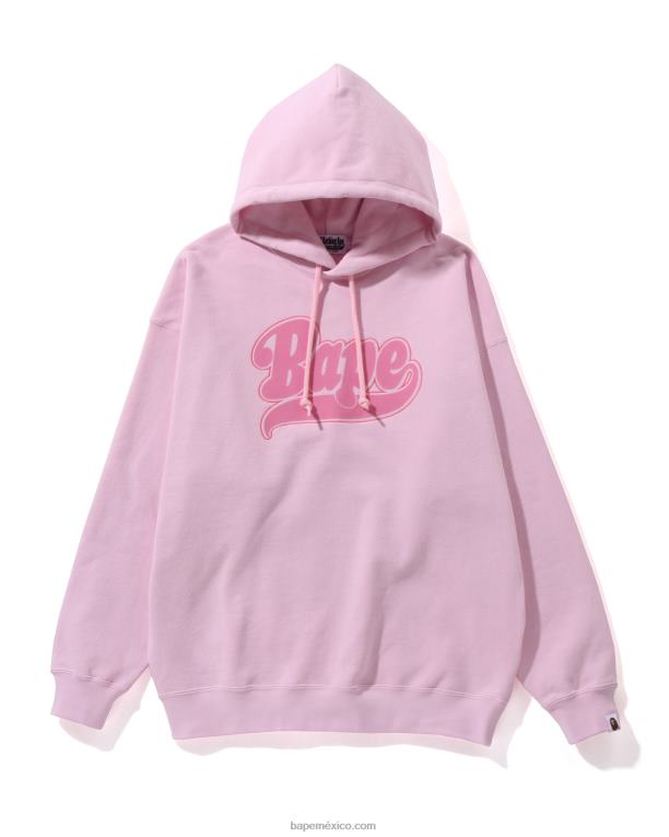 sudadera extragrande con capucha mujer A Bathing Ape 00RH980 rosa