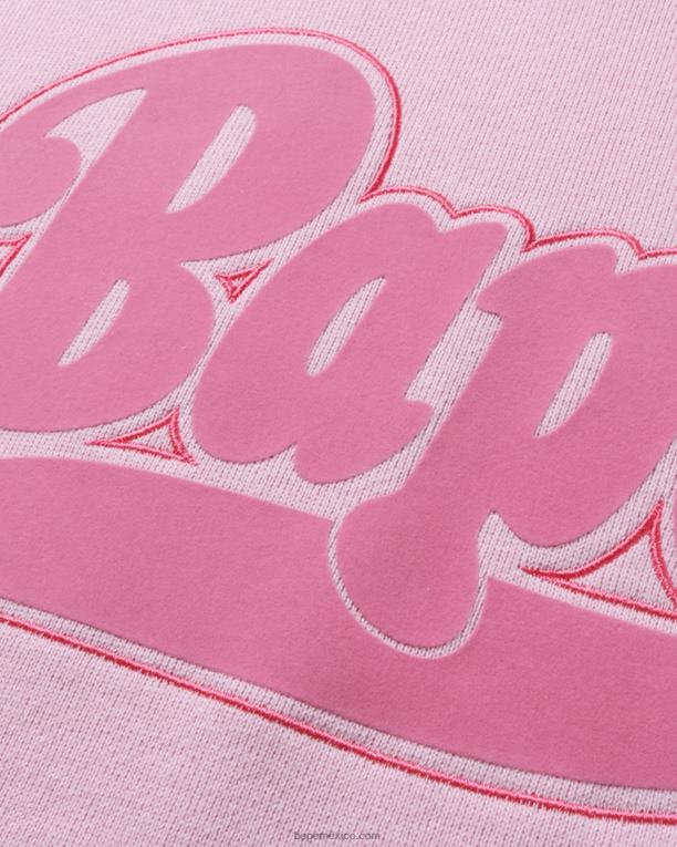 sudadera extragrande con capucha mujer A Bathing Ape 00RH980 rosa