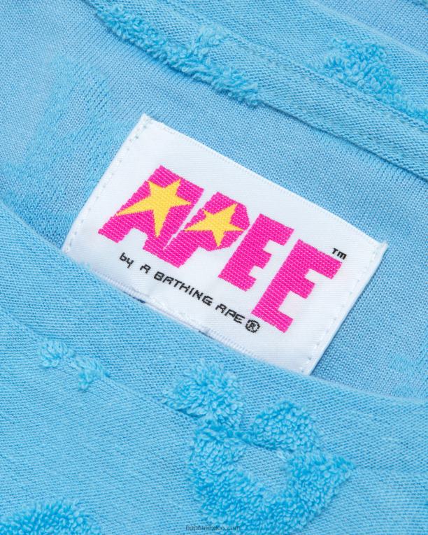 chaleco corto con motivo mujer A Bathing Ape 00RH931 azul claro