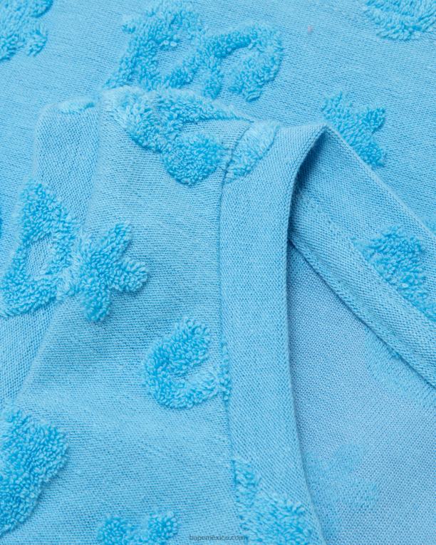 chaleco corto con motivo mujer A Bathing Ape 00RH931 azul claro