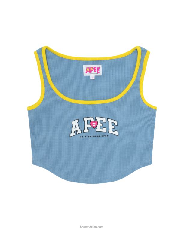 chaleco gráfico mujer A Bathing Ape 00RH947 azul acido