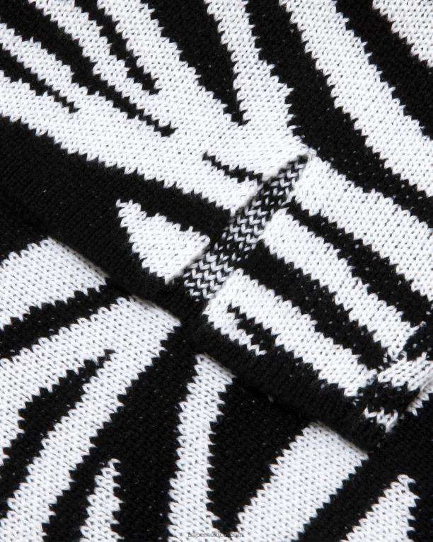 falda tejida con motivo de cebra mujer A Bathing Ape 00RH1038 negro