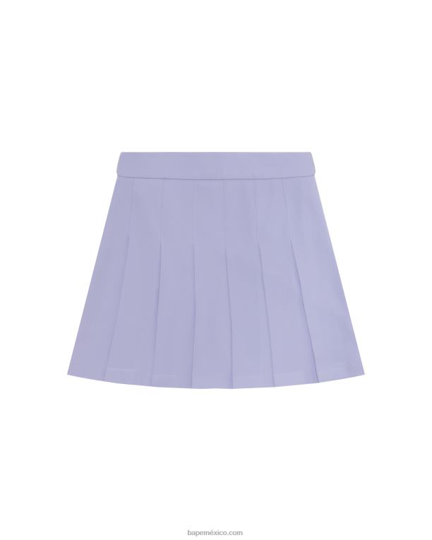 minifalda plisada mujer A Bathing Ape 00RH968 uva ahumada