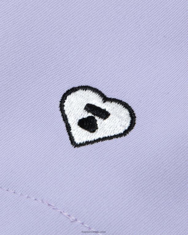 minifalda plisada mujer A Bathing Ape 00RH968 uva ahumada