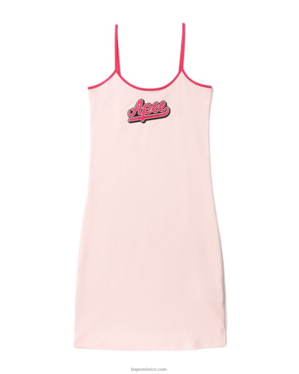 vestido gráfico mujer A Bathing Ape 00RH803 rosa