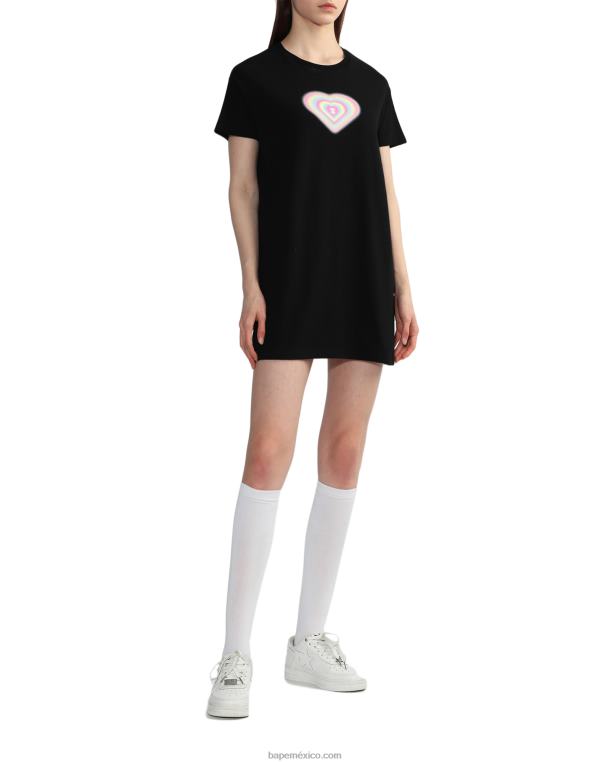 vestido gráfico mujer A Bathing Ape 00RH815 negro