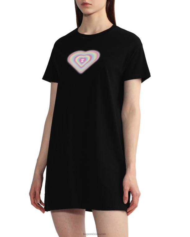 vestido gráfico mujer A Bathing Ape 00RH815 negro