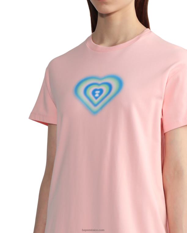 vestido gráfico mujer A Bathing Ape 00RH816 rosa